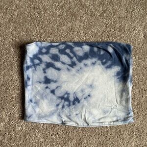 Aéropostale Blue and White Tie-Dye Tube Top (Reversible)